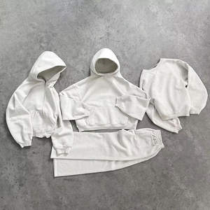 Ensemble survêtement pour homme, respirant, lourd, à fermeture éclair, deux pièces, pantalon large, sweat-shirt à capuche, sweat-shirt surdimensionné personnalisé, fabricant de sweat-shirt, hip hop - Product Image 1