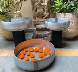 Cuenco de Metal galvanizado envejecido rústico de alta calidad, maceta Floral para el jardín del hogar, cubos de hielo, decoración de tinas de bebidas - Product Image 5