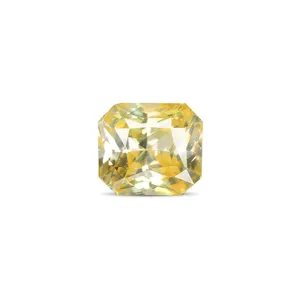 Saphir Jaune Naturel de 2,05 Carats (Pukhraj) - Pierre Précieuse Facettée Taille Émeraude - Product Image 1