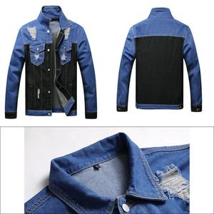 Veste en jean pour homme 100% coton avec doublure en sherpa blanche et col à boutons, poches décontractées - Product Image 6