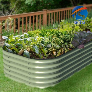 Lit de jardin <span class=keywords><strong>surélevé</strong></span> en métal écologique nouveau design jardinière extérieur jardin arrière-cour lits de culture pour légumes fleurs - Product Image 6