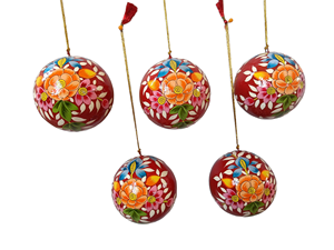 Kashmir Handmade Christmas <b>Tree</b> <b>Stand</b> Accessories Paper Mache Baubles and Ornaments - Product Image 4