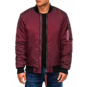 Hiver Sublimation Bomber Jacket Hommes Satin Crew Neck Zipper Satin Bomber Jackets Hommes Streetwear Nylon Bomber Jacket Hommes - Product Image 2