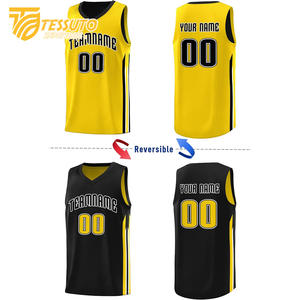 Maillot de basket-ball réversible personnalisé polyester maille cousue singulet de course chiffres par sublimation conception personnalisée vêtements de basket-ball - Product Image 4