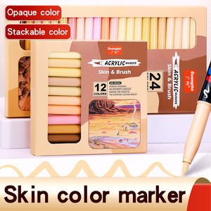 Juego de 12 Rotuladores Acrílicos de Tono de Piel Guangna, Pincel de Plástico para Dibujar y Bosquejar - Product Image 6