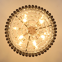Lustre suspendu de luxe rond ovale pour villa et hôtel, en cristal moderne Asfour