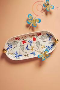 Stylish Wooden Serving Tray with Strong Handles, Designed for Serving Drinks, <b>Snacks</b> and Breakfast - Product Image 4