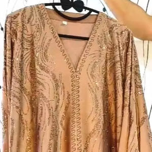 Ropa musulmana tradicional para mujer modesta elegante islámica Beautiful Out Fit Bridal Abaya Style Dubai-Accesorio incluido - Product Image 1