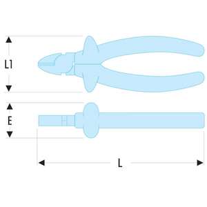 Pince coupante diagonale isolée Facom série VSE 1 000 volts pour travaux sur le cuivre - Product Image 2