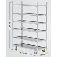 Chariot de jardin pliable en contreplaqué Unistandard danois pour le rangement extérieur