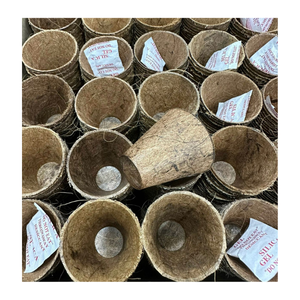 Pot de coco en fibre de coco Pot de plante biodégradable conteneur de cosse de noix de coco naturel pour la maison jardin plantation de légumes utilisation - Product Image 6