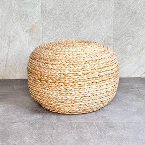 Prix de gros, tabouret en jacinthe d'eau, repose-pieds naturel, pouf écologique, tabourets - Product Image 1