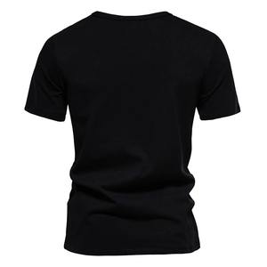 Camisetas de Hombre de Alta Calidad 100% Algodón, Transpirables, Ligeras, de Secado Rápido, Estilo Cuello Redondo, Diseño Sólido, Ropa de Verano, Servicio OEM - Product Image 5