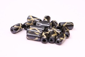 แฮนด์เมดคลาสสิก7.5x12.5มม. สีดำแกะสลักกระดูกลูกปัดเครื่องประดับซับในท่อเป็นมิตรกับงานปาร์ตี้จี้แฟชั่นและเสน่ห์สำหรับการทำ - Product Image 4