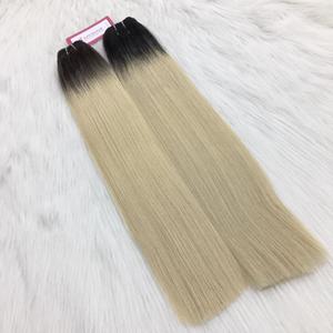 Cheveux à trame machine doublement étirés couleur Ombré en gros # 1B/ # 60 extensions de cheveux humains, cheveux raides, trame de cheveux, tissage de cheveux, teints - Product Image 6