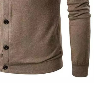 Cárdigan de Manga Larga Personalizado para Hombre y Mujer, Suéter de Punto Transpirable para Otoño e Invierno, Diseño de Parches - Product Image 6