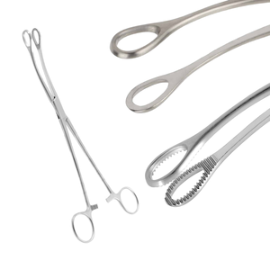 Fórceps de acero inoxidable de alta calidad Foerster Basic de 25cm, juego de instrumentos quirúrgicos operados manualmente con mordazas lisas rectas - Product Image 1