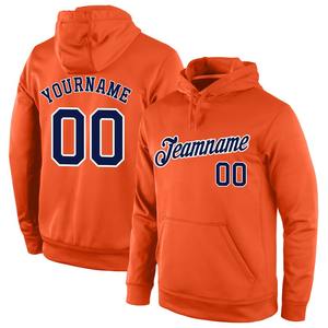 Custom Stitched Orange Navy-White Sports Pullover Sudadera con capucha - Product Image 1