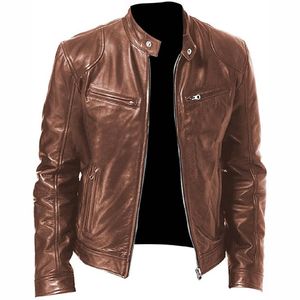 Chaqueta de Cuero Unisex de Moda 2025, Estilo Motociclista, con Bordado Regular, Cierre Frontal, Ecológica, Impermeable, Estilo Urbano - Product Image 1