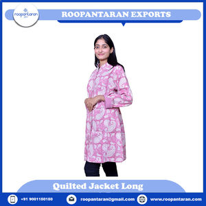 Veste de travail matelassée imprimé bloc à la main rembourrée avec une couche de coton doux vestes matelassées pour femmes produits les plus vendus - Product Image 6