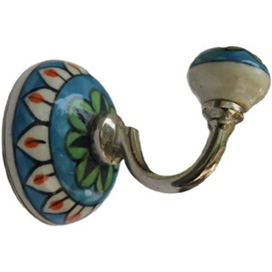 Ganchos de toalla montados en la pared ecológicos de Metal de cerámica coloridos de diseño Floral para colgar ropa joyería baño sala de estar - Product Image 2