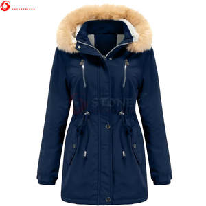 Nouvelle arrivée, parka d'hiver pour femme, coupe slim, décontractée, à capuche, 100% polyester, personnalisable, haute qualité - Product Image 1