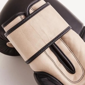 Gants de boxe professionnels en cuir-Évacuation de l'humidité Léger Respirant Doigt complet Fermeture à lacets Formation Utilisation adulte - Product Image 5