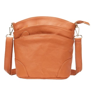 กระเป๋าหนังวัวแท้ทรงถังสำหรับผู้หญิง ขายส่ง กระเป๋าสะพายข้างแฟชั่น กระเป๋าสะพายไหล่ผู้หญิง - Product Image 1