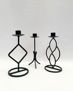 Bougeoir en aluminium brillant pour décor de vacances - Product Image 2