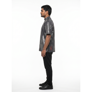 ผู้ผลิตเสื้อยืดโอเวอร์ไซส์ OEM รุ่น Futuristic Acid Wash สำหรับดำน้ำ น้ำหนัก 280GSM ผลิตจากไนลอนผสมอีลาสเทน เชื่อมด้วยอัลตราโซนิก เทคแวร์ - Product Image 3