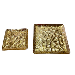 Platos para servir de metal hechos a mano con diseño de lujo Plato para servir de metal pulido Vajilla de alta calidad Plato para servir alimentos - Product Image 6