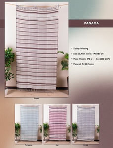 ผ้าขนหนูชายหาด DAFNI BIG PAZAR สีม่วง ลายพิมพ์เฮอร์ริงโบน ผ้าฝ้ายเทอร์รี่ แต่งพู่สีขาว น้ำหนักปานกลาง 440 กรัม ทอจาก HDPE - Product Image 6