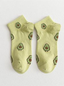 Chaussettes courtes décontractées en coton pour femmes, design bateau, broderie de fruits coréens, respirantes, mignonnes, chaussettes de cheville pour femmes pour un usage quotidien, logo corporel - Product Image 5