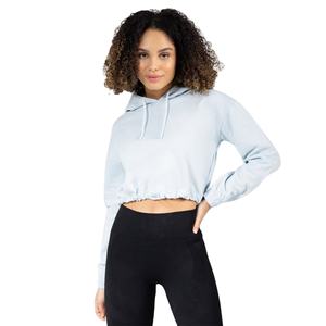 Top qualité personnalisé plaine pull à capuche nouvelle mode tricoté haut court pour les femmes hiver polaire avec technique lavée taille adulte - Product Image 1