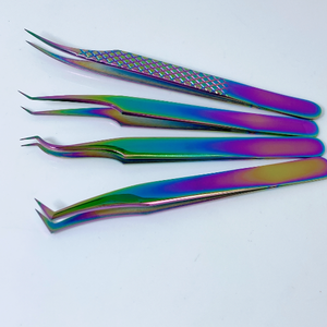 Pince à épiler pour faux cils en acier inoxydable de qualité fine droite et incurvée - Product Image 6