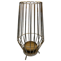 Bougeoir en métal artisanal vintage avec support de pilier surélevé Design attentif pour jardin décoratif de table de Noël