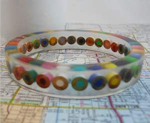 Bijoux POPULAIRES Résine Acrylique Bracelet Bracelet Exagéré Éblouissant Multicolore Large Irrégulier Carré Acrylique Bracelets pour - Product Image 6