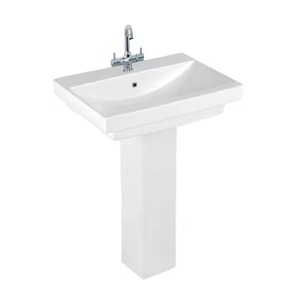 Lavabo sur pied en céramique carré moderne européen Lavabo évier support rectangulaire Designer Inde Usine - Product Image 1
