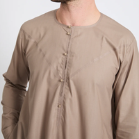 Qamis islamique pour homme en polyester de haute qualité, grande taille, style vintage saoudien, Jubbah de soirée, vente en gros