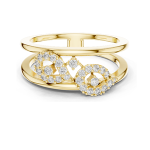 0.234 CT Lab Diamond <b>Infinity</b> Ring for Women VVS-VS EF Clarity 18KT, 14KT, 10KT Gold & 925 Silver <b>Rose</b>, Yellow, White - Product Image 3
