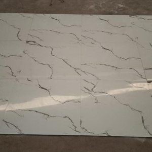 Carrelage en porcelaine émaillée aspect marbre 60 x 60 cm Design élégant brillant pour sols et murs - Product Image 5