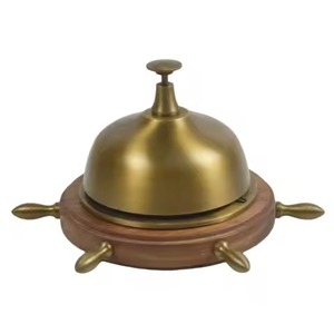 Shiny Polished Finishing Design <b>Desk</b> Bell Decorative Brass Metal Design Best for <b>Office</b> <b>Desk</b> Decor Design Rounded Bell - Product Image 4