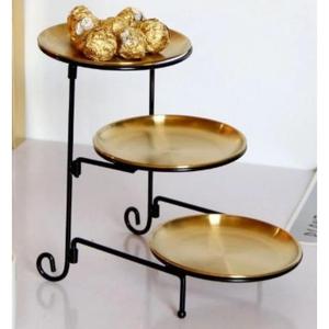 Plateau de service en métal de qualité supérieure Offre Spéciale avec support forme et taille personnalisées polies dorées pour obtenir à bon prix - Product Image 6