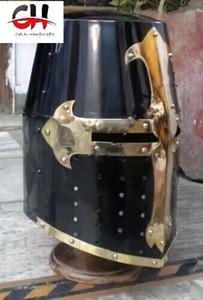 หมวกนักรบครูเซเดอร์ยุคกลาง หมวกเหล็กนักรบรัสเซีย เหล็กหนา 18 เกจ โดยคาลวิน แฮนดิคราฟต์ - Product Image 4