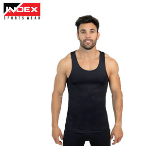 Camisetas sin mangas con estampado transpirable de verano de entrenamiento para hombre de algodón con logotipo personalizado - Product Image 2