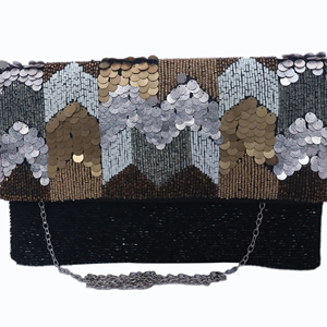 Bolsos de mano con lentejuelas de Color negro y dorado de hermoso diseño superventas, bolsos de mano para mujeres y niñas, accesorios de fiesta - Product Image 1