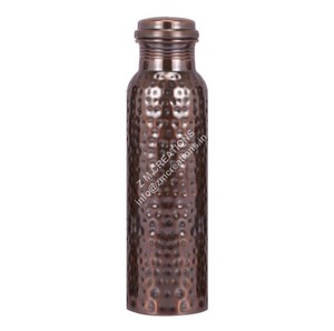 Botella de agua de metal de cobre martillado antiguo de alta calidad 1PC tableta Ayurveda beneficios Premium Camping fabricante directo - Product Image 4