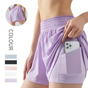 Populaire Keuze Dames Hoge Taille Geplooide Tennisrokken Mini Zomer Dames Workout Hardloopshorts Met Zakken Golfrok