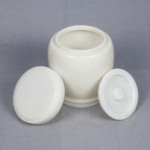 Urna Cineraria in Marmo Bianco Direttamente <span class=keywords><strong>dalla</strong></span> Fabbrica, Design Europeo Durevole, Contenitore per Ceneri di Adulti per Funerali Interni - Product Image 4