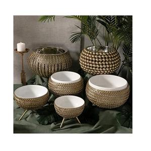 จานเสิร์ฟอาหารทรงกลมพร้อมขาตั้งไม้ชุดจานเสิร์ฟอาหารแฮนด์เมด 3 ชิ้นสําหรับใช้ในบ้านโรงแรม - Product Image 5